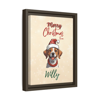 Merry Christmas from [Your Pet's Name] - Personalized Framed Canvas