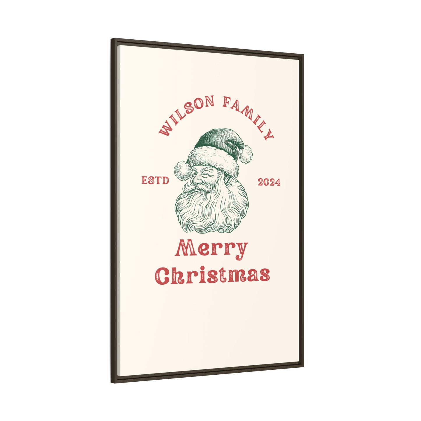 Personalized Santa Christmas Canvas – Vintage Holiday Charm