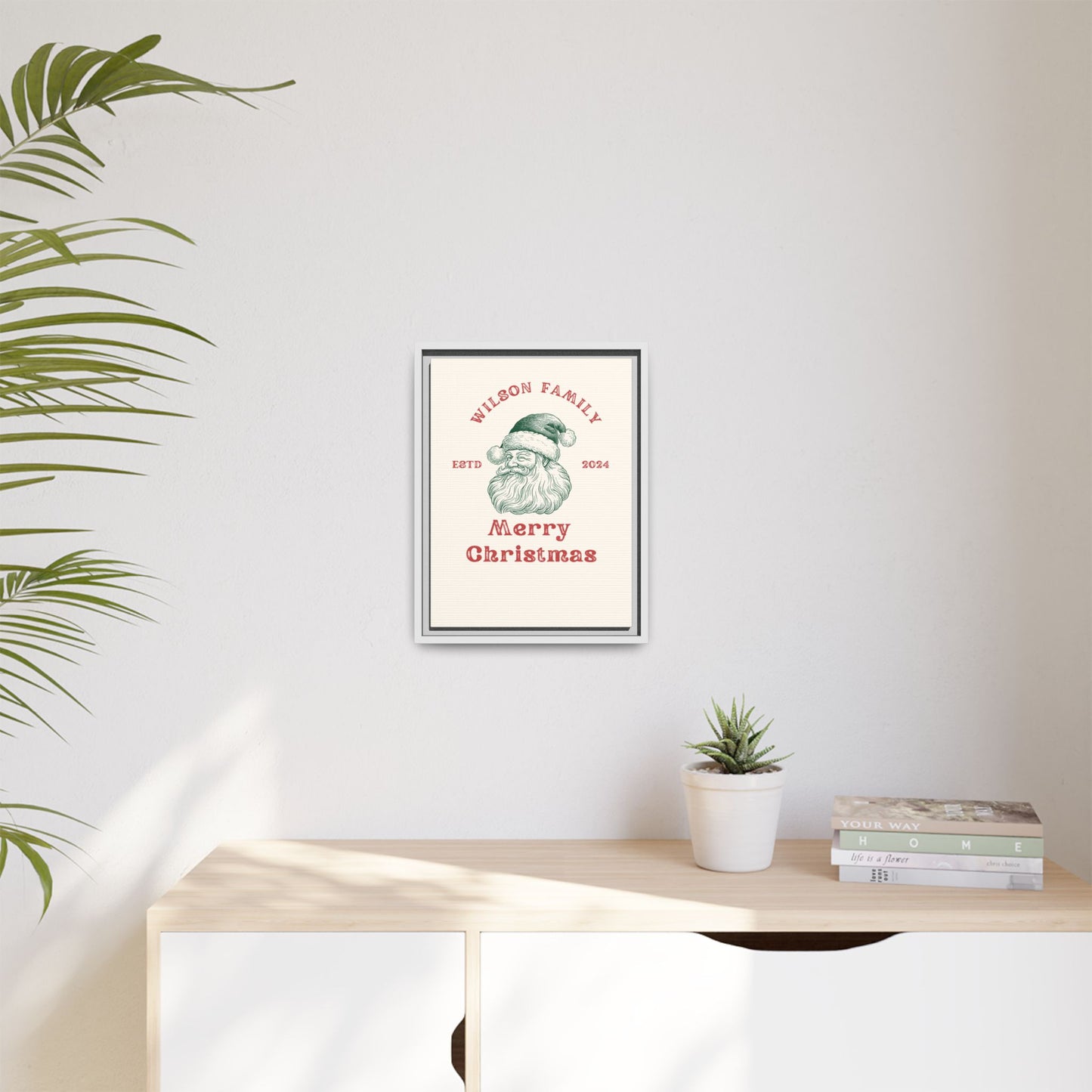 Personalized Santa Christmas Canvas – Vintage Holiday Charm