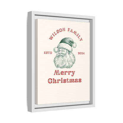 Personalized Santa Christmas Canvas – Vintage Holiday Charm