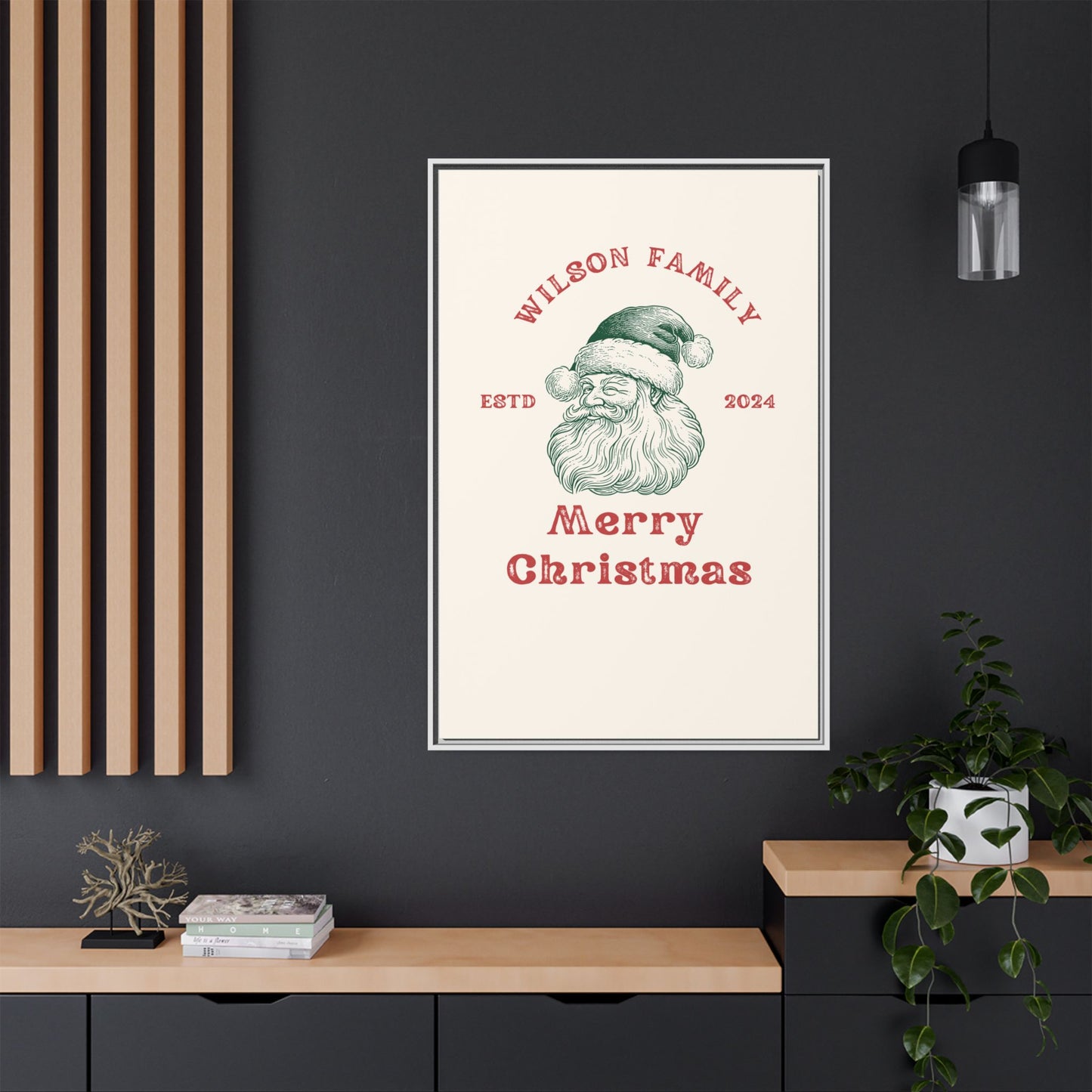 Personalized Santa Christmas Canvas – Vintage Holiday Charm