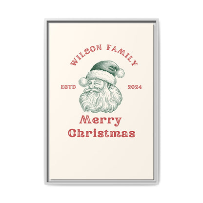 Personalized Santa Christmas Canvas – Vintage Holiday Charm