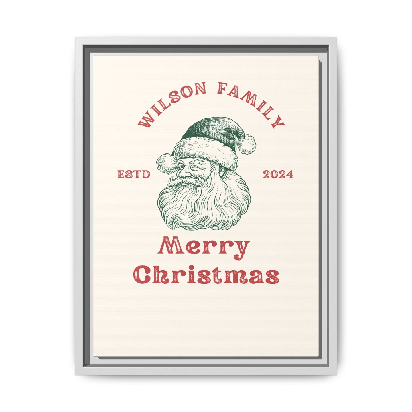 Personalized Santa Christmas Canvas – Vintage Holiday Charm