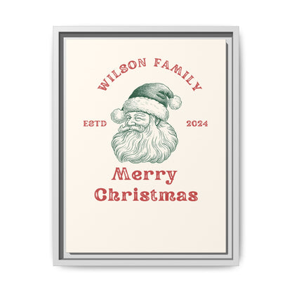 Personalized Santa Christmas Canvas – Vintage Holiday Charm