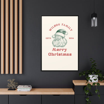 Personalized Santa Christmas Canvas – Vintage Holiday Charm