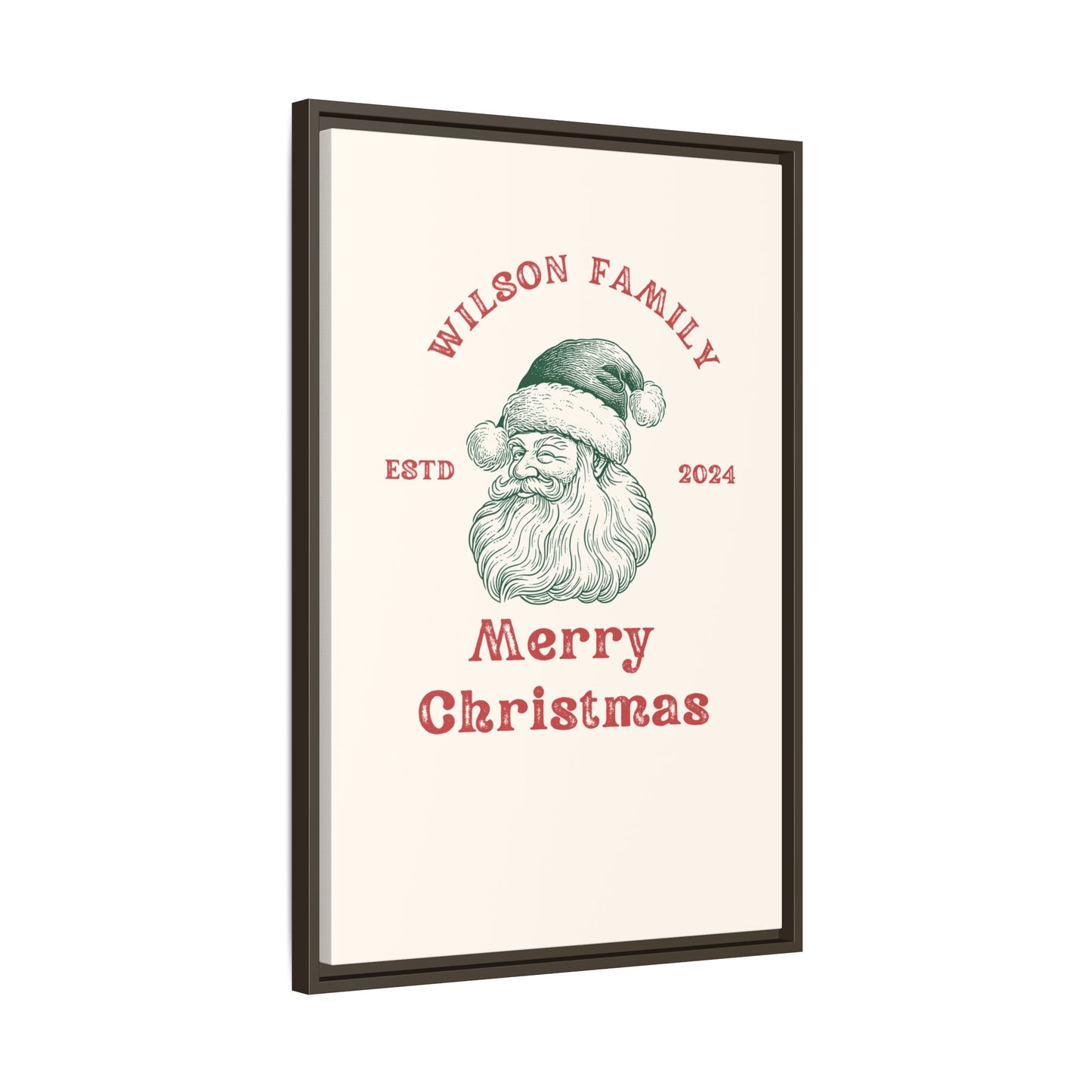 Personalized Santa Christmas Canvas – Vintage Holiday Charm