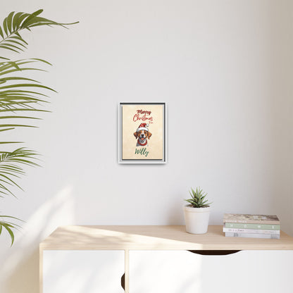 Merry Christmas from [Your Pet's Name] - Personalized Framed Canvas