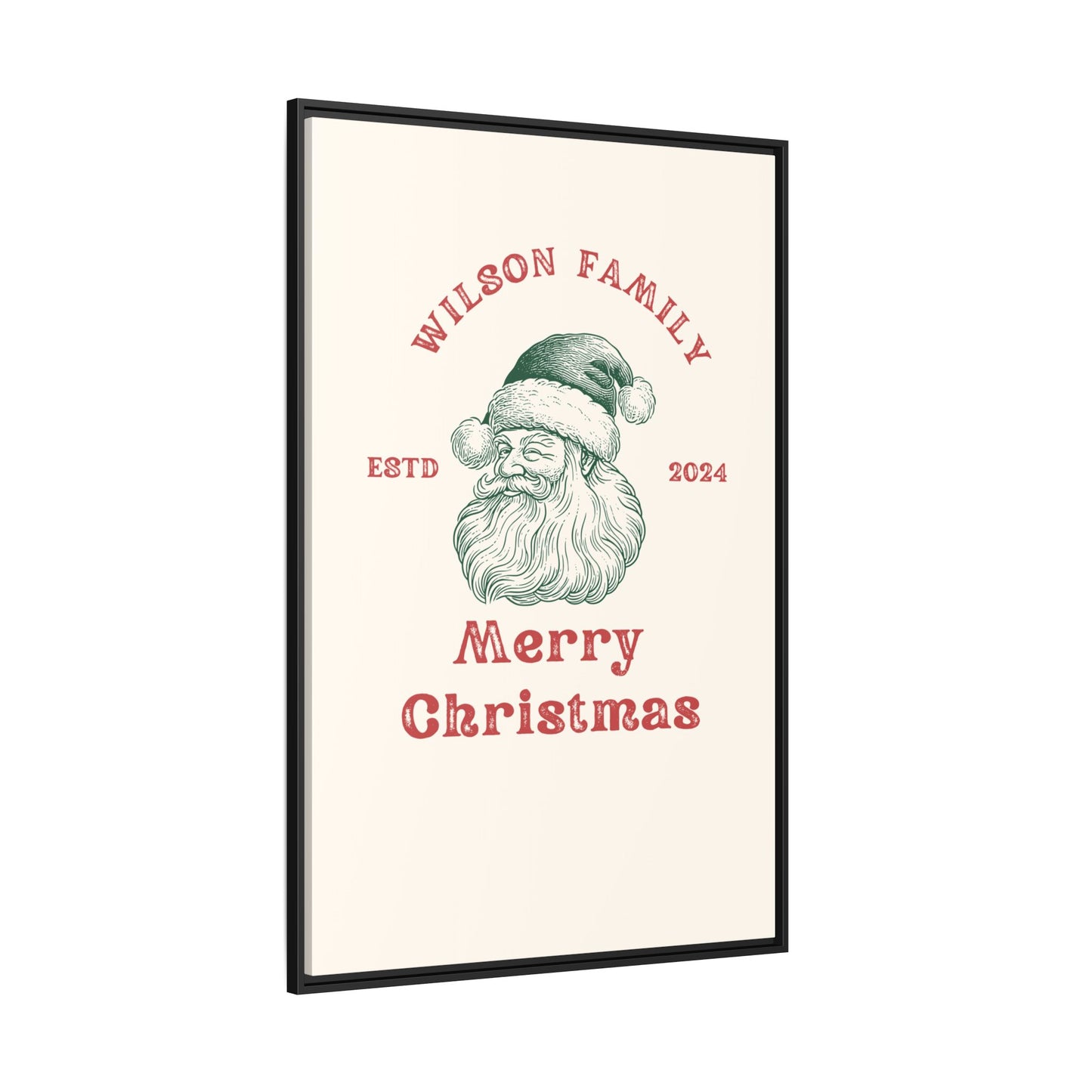 Personalized Santa Christmas Canvas – Vintage Holiday Charm