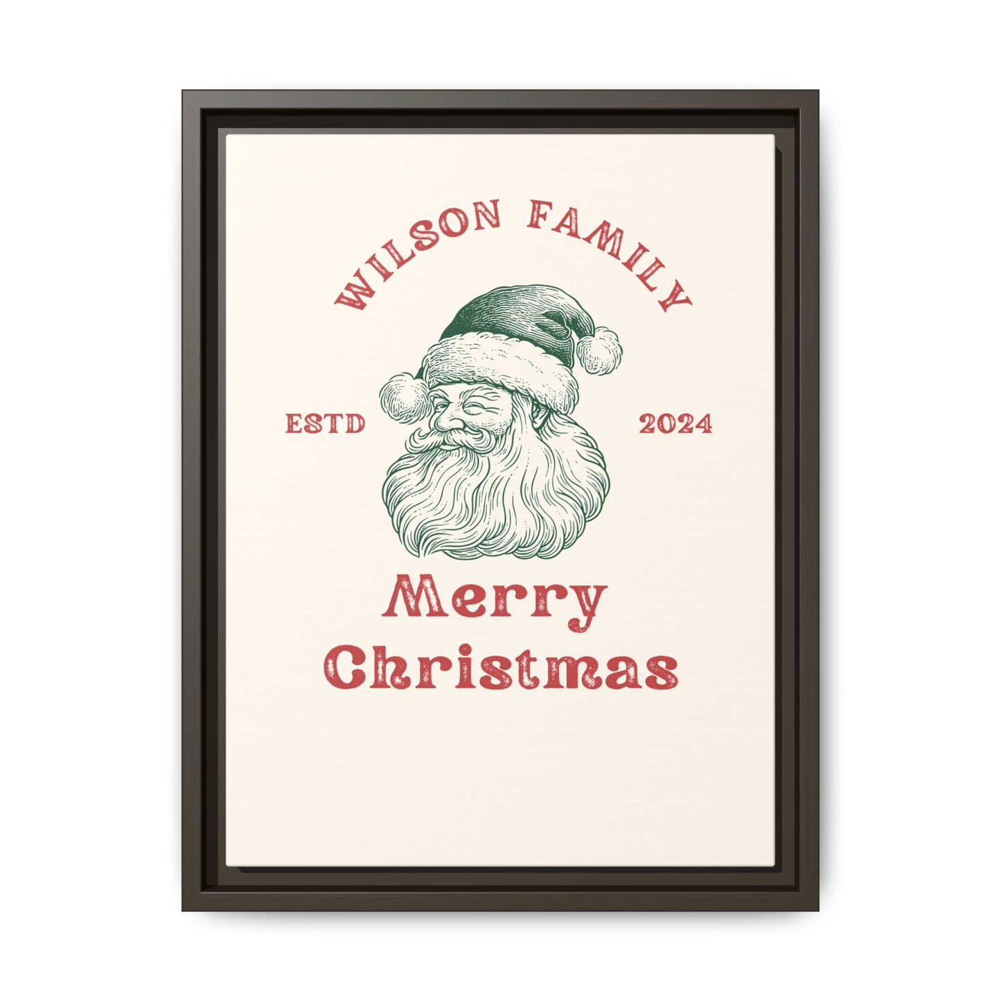 Personalized Santa Christmas Canvas – Vintage Holiday Charm