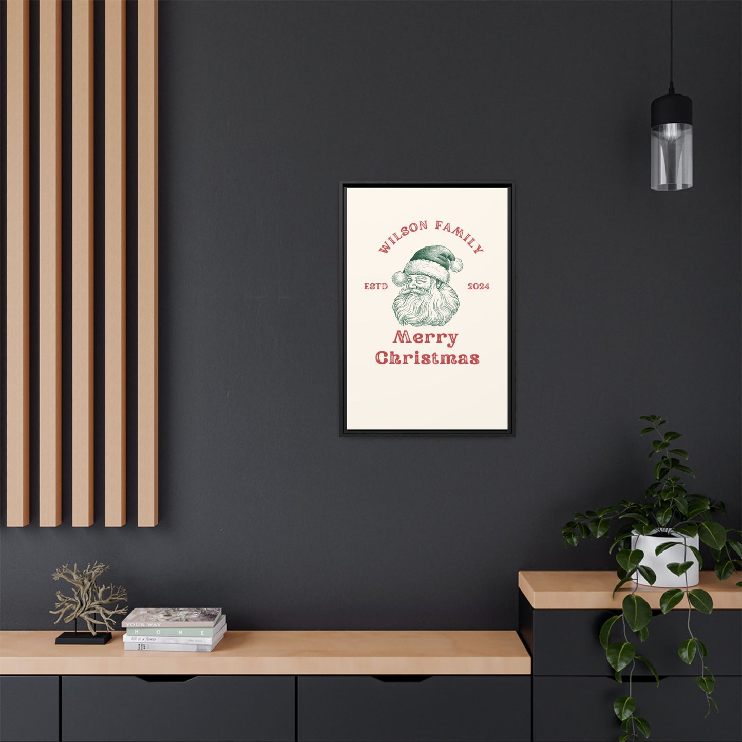 Personalized Santa Christmas Canvas – Vintage Holiday Charm