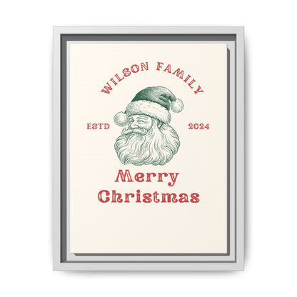 Personalized Santa Christmas Canvas – Vintage Holiday Charm