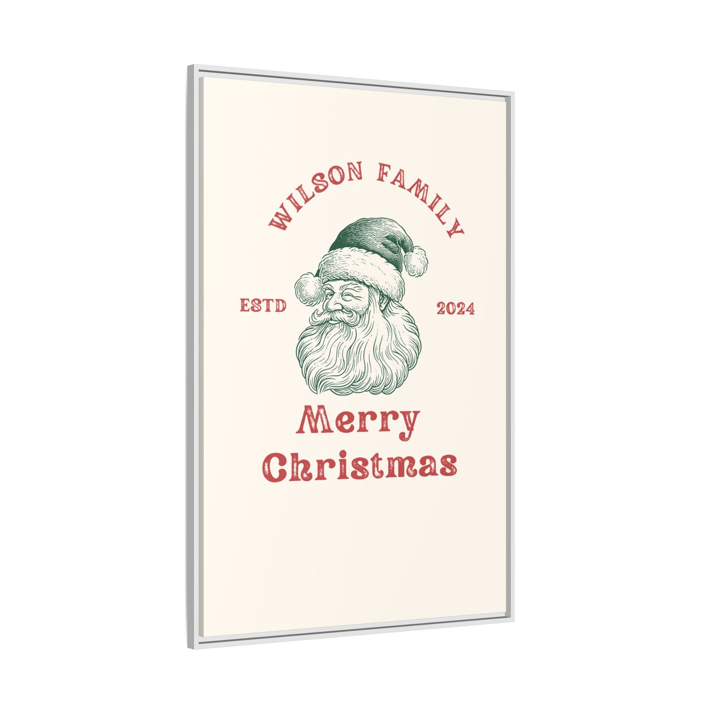 Personalized Santa Christmas Canvas – Vintage Holiday Charm