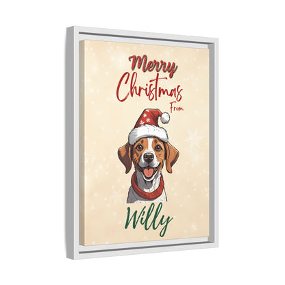 Merry Christmas from [Your Pet's Name] - Personalized Framed Canvas