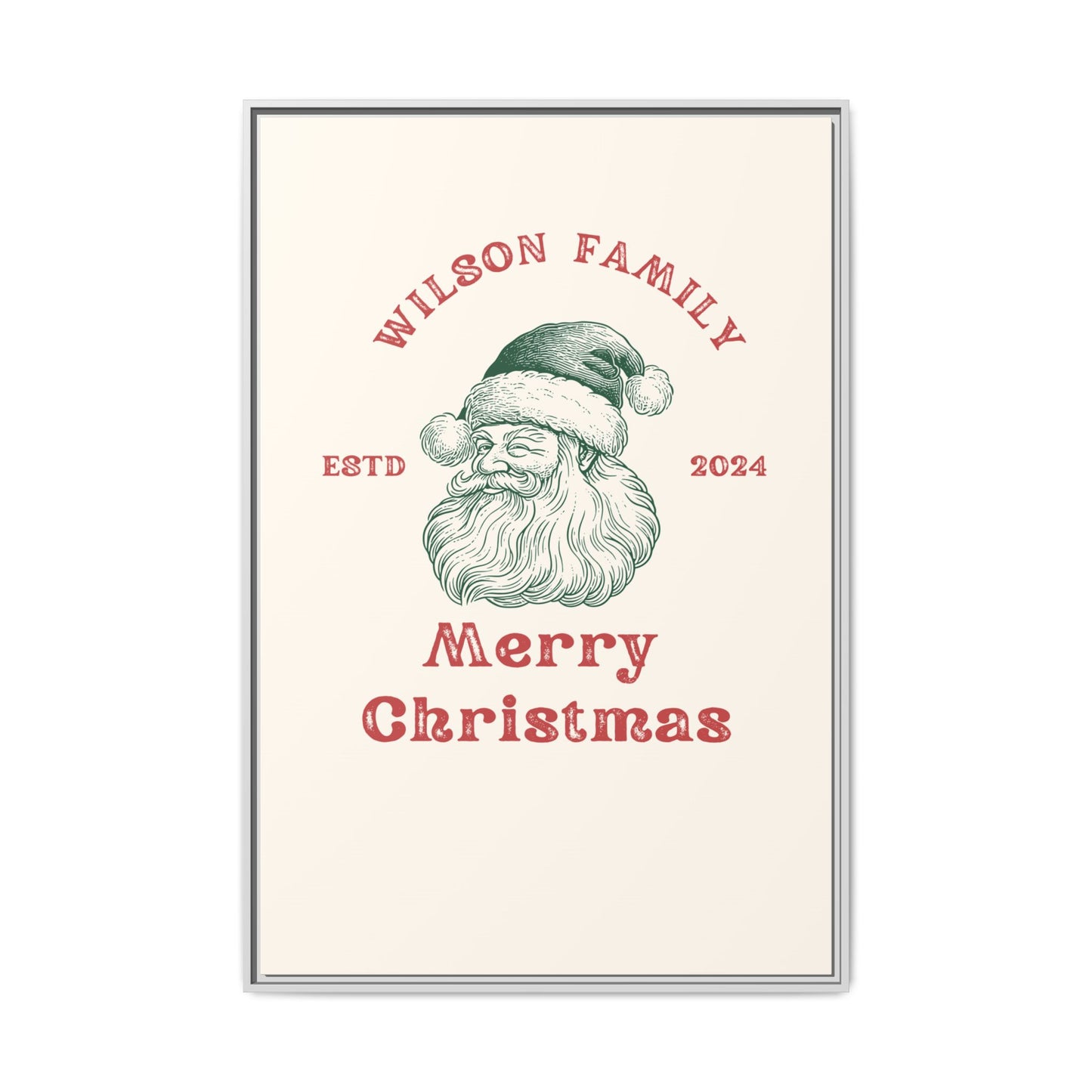 Personalized Santa Christmas Canvas – Vintage Holiday Charm