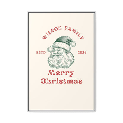 Personalized Santa Christmas Canvas – Vintage Holiday Charm