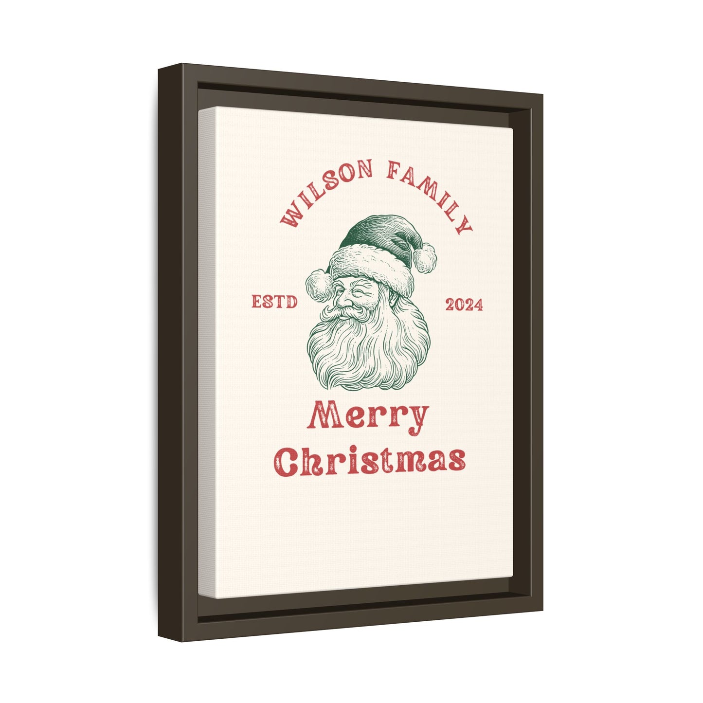 Personalized Santa Christmas Canvas – Vintage Holiday Charm