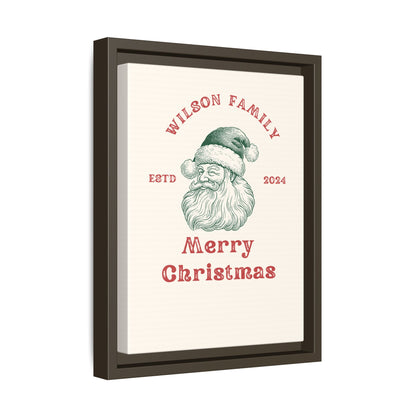 Personalized Santa Christmas Canvas – Vintage Holiday Charm