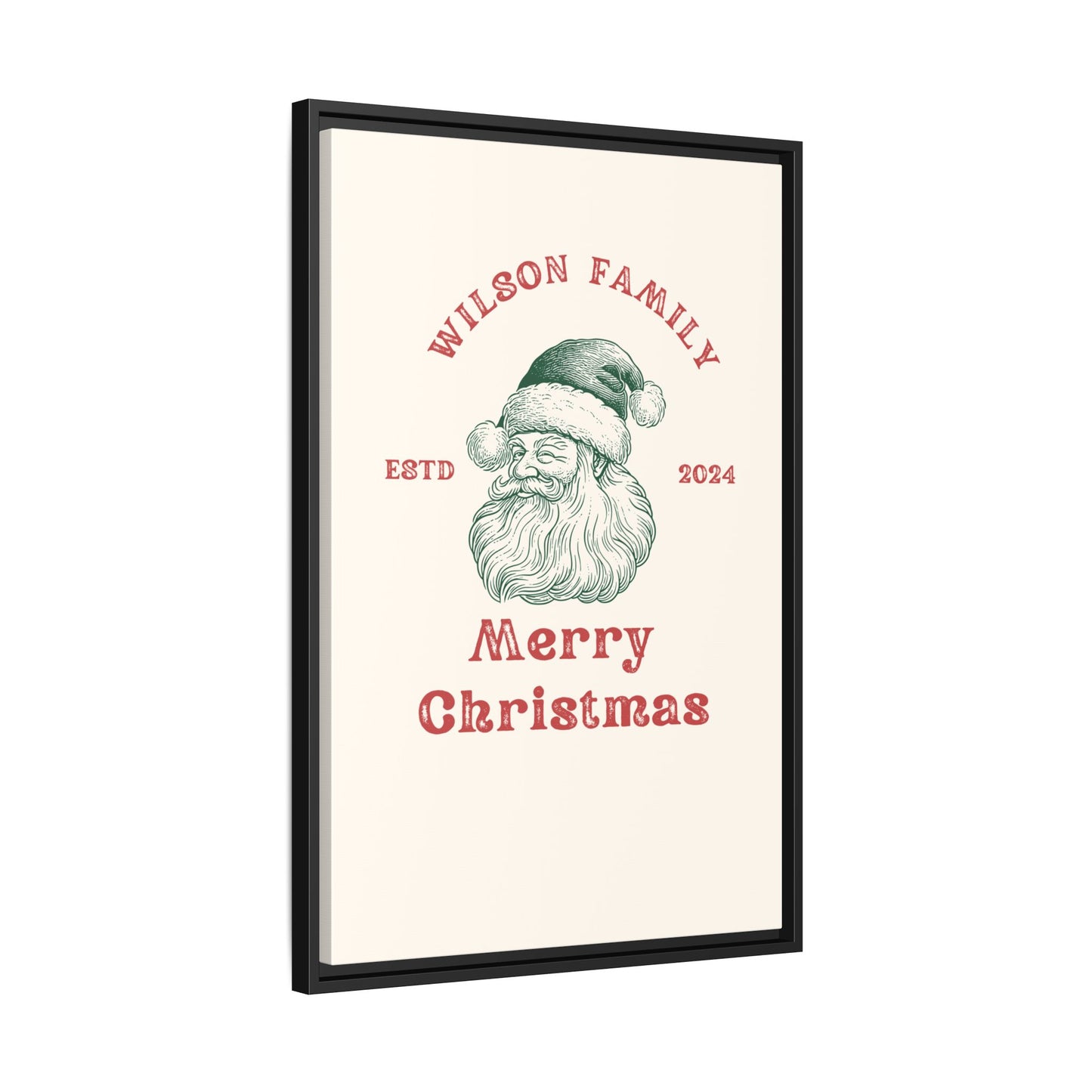 Personalized Santa Christmas Canvas – Vintage Holiday Charm