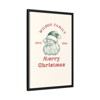 Personalized Santa Christmas Canvas – Vintage Holiday Charm