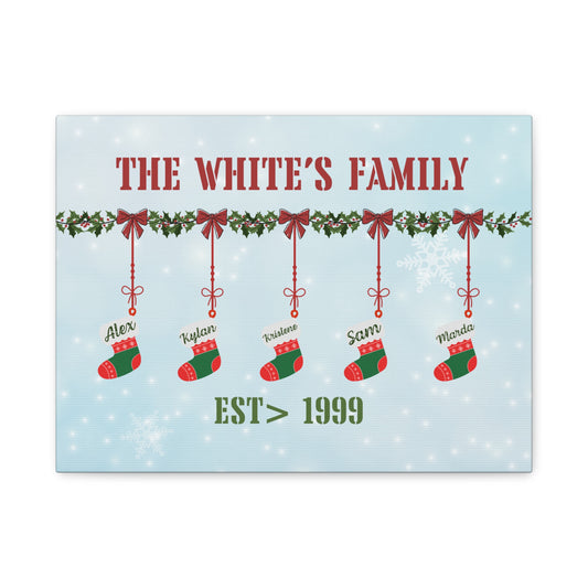 Custom Family Christmas Art with Names – A Festive Keepsake