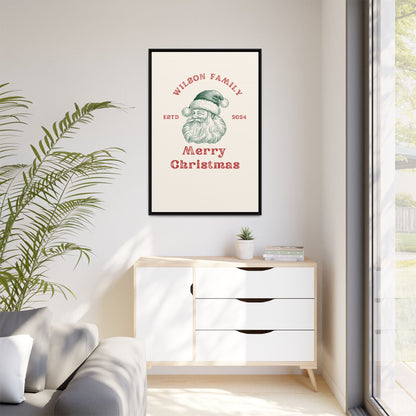 Personalized Santa Christmas Canvas – Vintage Holiday Charm