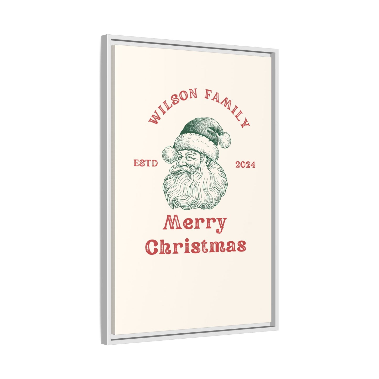 Personalized Santa Christmas Canvas – Vintage Holiday Charm