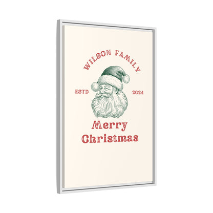 Personalized Santa Christmas Canvas – Vintage Holiday Charm