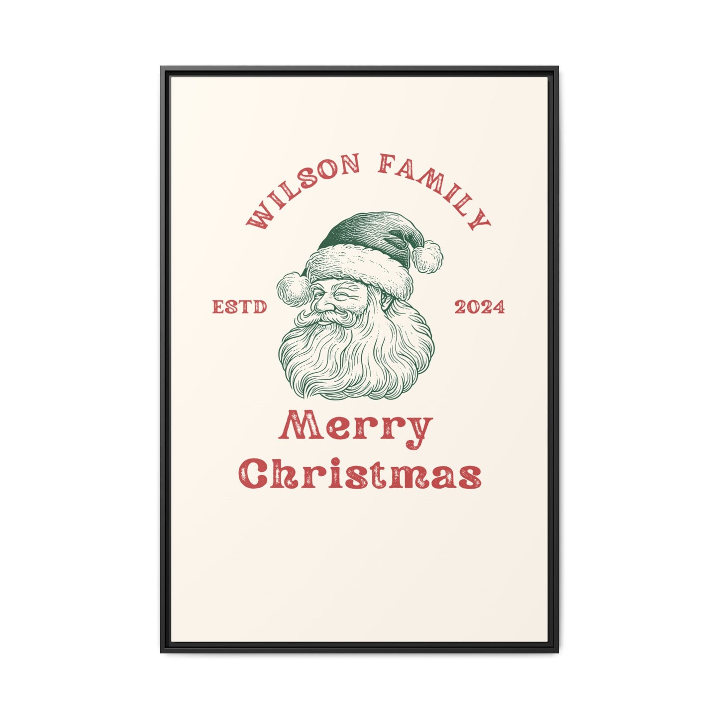 Personalized Santa Christmas Canvas – Vintage Holiday Charm