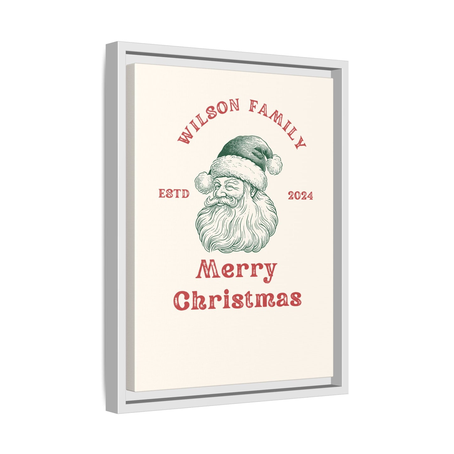 Personalized Santa Christmas Canvas – Vintage Holiday Charm