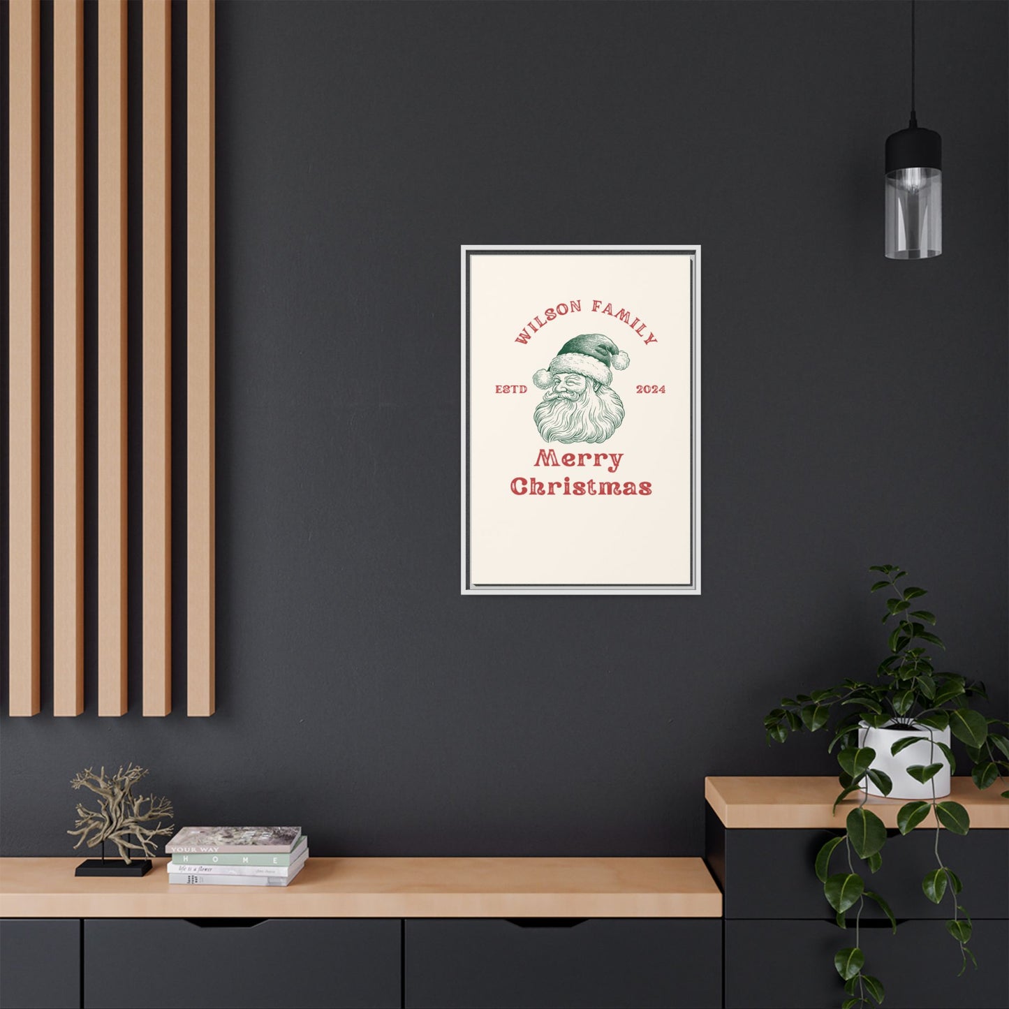 Personalized Santa Christmas Canvas – Vintage Holiday Charm