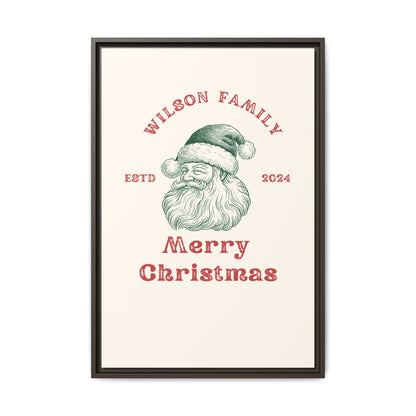 Personalized Santa Christmas Canvas – Vintage Holiday Charm