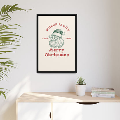 Personalized Santa Christmas Canvas – Vintage Holiday Charm