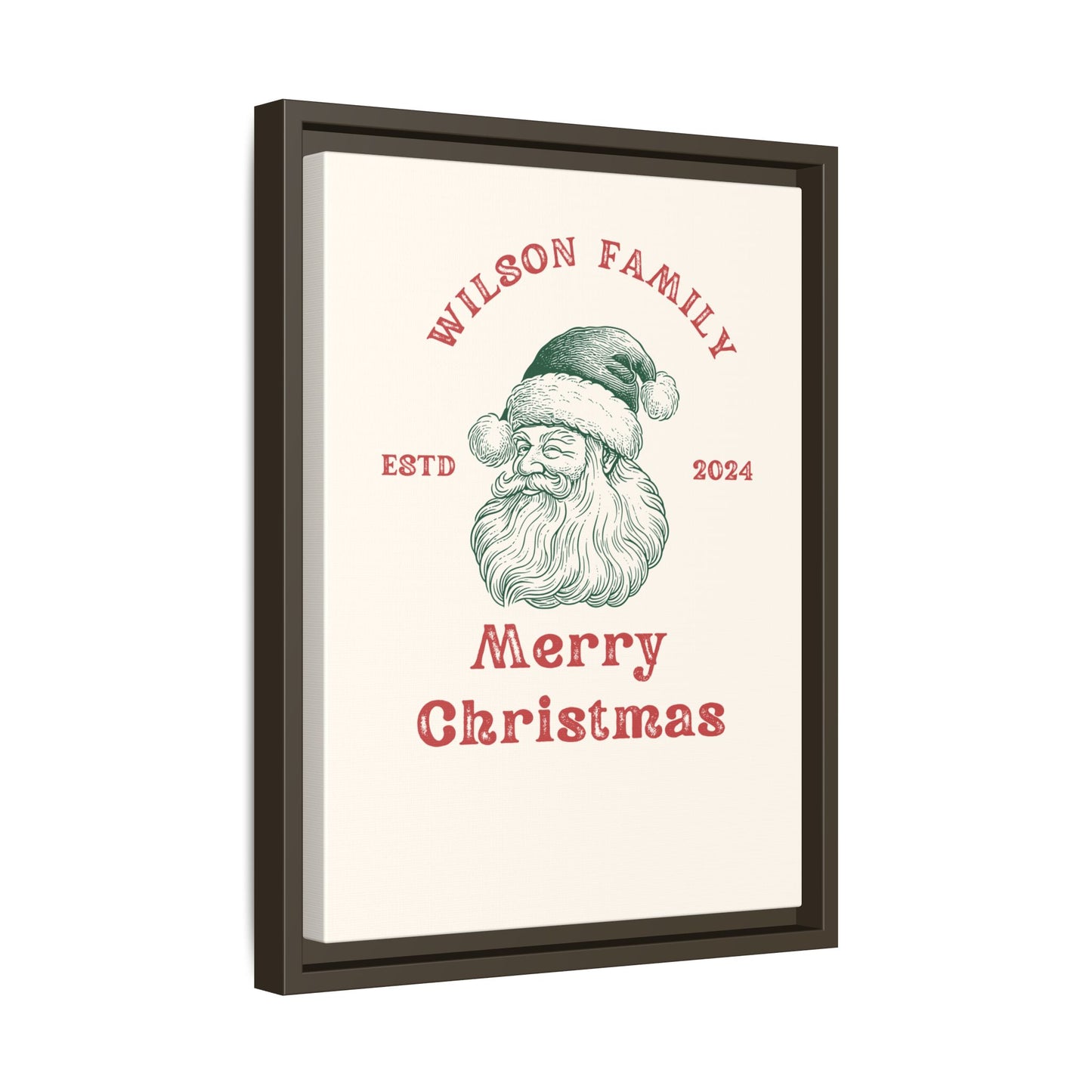 Personalized Santa Christmas Canvas – Vintage Holiday Charm