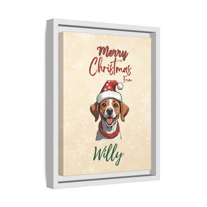 Merry Christmas from [Your Pet's Name] - Personalized Framed Canvas