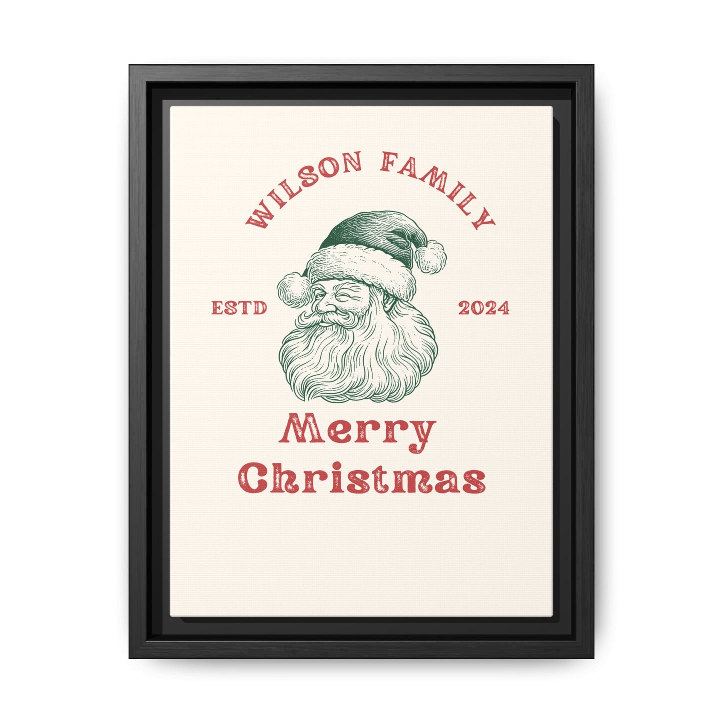 Personalized Santa Christmas Canvas – Vintage Holiday Charm