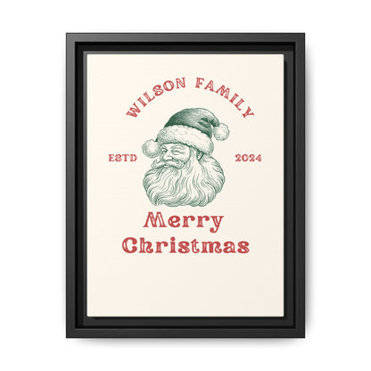 Personalized Santa Christmas Canvas – Vintage Holiday Charm