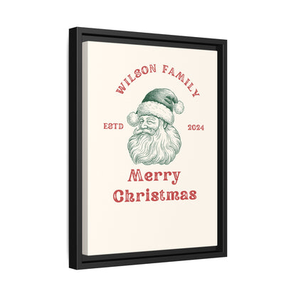 Personalized Santa Christmas Canvas – Vintage Holiday Charm